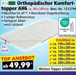 Norma Orthopädischer Komfort- topper AH6 Angebot