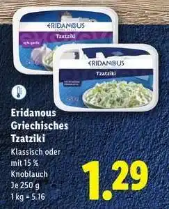 Lidl Eridanous Griechisches Tzatziki Angebot