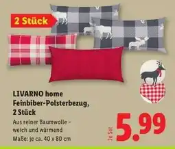 Lidl LIVARNO home Feinbiber-Polsterbezug, 2 Stück Angebot