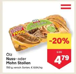 MPreis Ölz Nuss- oder Mohn Stollen Angebot