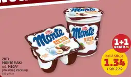 PENNY Zott monte maxi od. mega Angebot