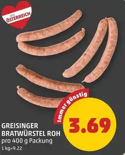 PENNY Greisinger bratwürstel roh Angebot