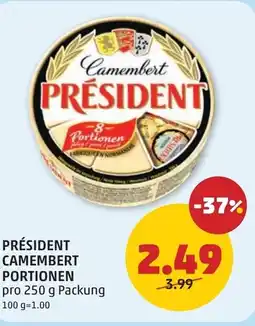 PENNY Président camembert portionen Angebot