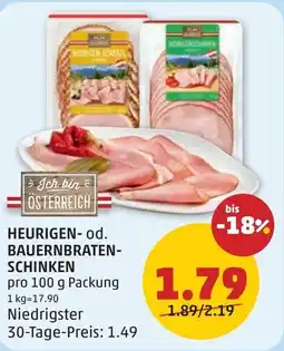 PENNY Heurigen od. bauernbraten schinken Angebot
