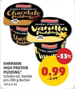 PENNY Ehrmann high protein pudding Angebot