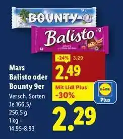 Lidl Mars Balisto oder Bounty 9er Angebot