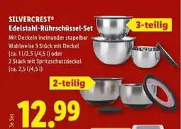 Lidl SILVERCREST Edelstahl-Rührschüssel-Set Angebot
