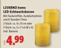 Lidl LIVARNO home LED-Echtwachskerzen Angebot