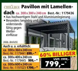Norma Pavillon mit Lamellendach Angebot