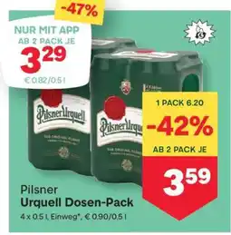 MPreis Pilsner Urquell Dosen-Pack Angebot