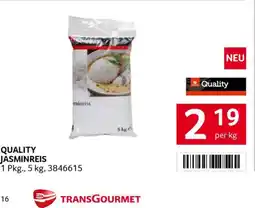 Transgourmet Quality jasminreis Angebot