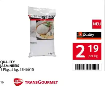 Transgourmet Quality jasminreis Angebot