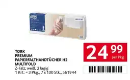 Transgourmet Tork premium papierfalthandtücher h2 multifold Angebot