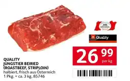 Transgourmet Quality jungstier beiried (roastbeef, striploin) Angebot