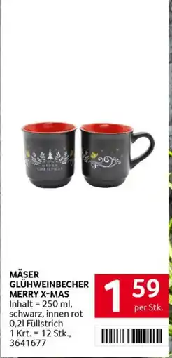 Transgourmet Mäser glühweinbecher merry x-mas Angebot