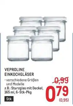 Metro VEPROLINE EINKOCHGLÄSER Angebot