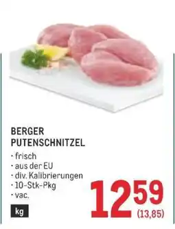 Metro Berger Putenschnitzel Angebot