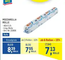 Metro Mozzarella Rolle Angebot
