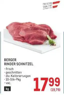 Metro Berger Rinder Schnitzel Angebot