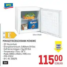 Metro MINIGEFRIERSCHRANK MZ46WE Angebot
