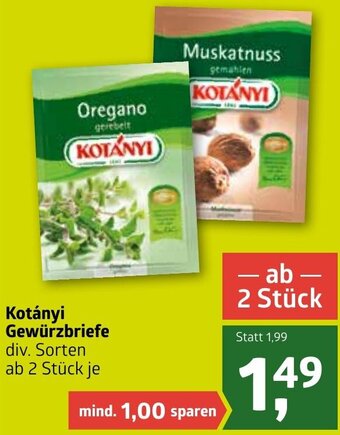 ADEG Kotanyi Gewürzbriefe Angebot