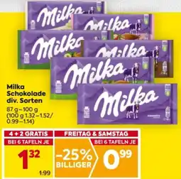 Billa Milka Schokolade Angebot