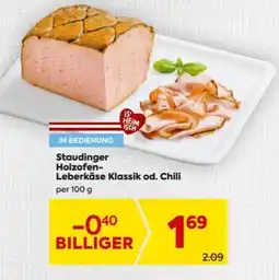 Billa Staudinger Holzofen- Leberkäse Angebot