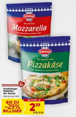 Billa Schärdinger Reibkäse div. Sorten Angebot