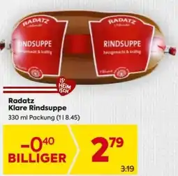 Billa Radatz Klare Rindsuppe Angebot