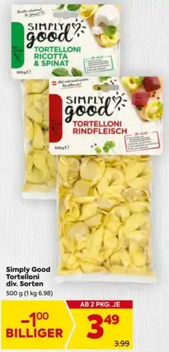 Billa Simply Good Tortelloni Angebot