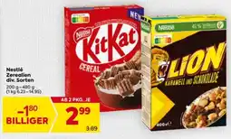 Billa Nestlé Zerealien div. Sorten Angebot