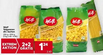 Billa Wolf Teigwaren div. Sorten Angebot