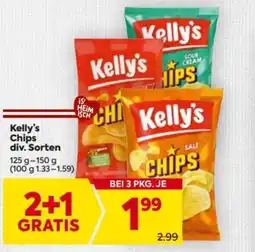 Billa Kelly's Chips div. Sorten Angebot