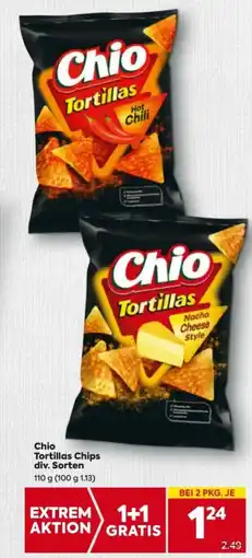 Billa Chio Tortillas Chips div. Sorten Angebot