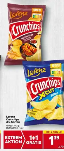 Billa Lorenz Crunchips div. Sorten Angebot