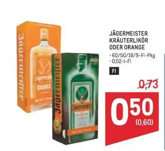 JÄGERMEISTER KRÄUTERLIKÖR ODER ORANGE