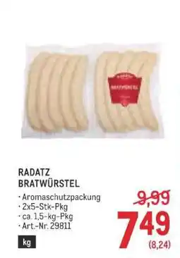 Metro RADATZ BRATWÜRSTEL Angebot