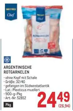 Metro Argentinische Rotgarnelen Angebot