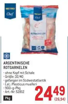 Metro Argentinische Rotgarnelen Angebot