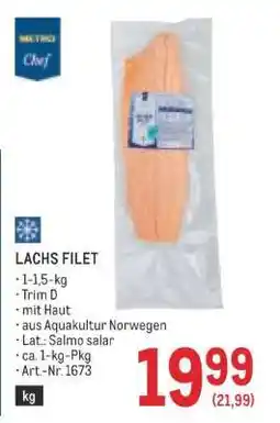 Metro Lachs Filet Angebot