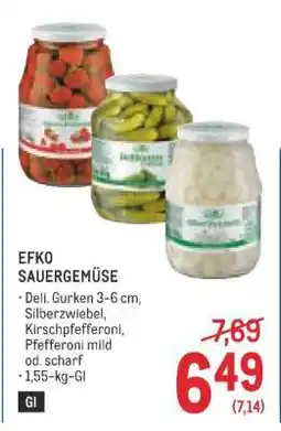 Metro EFKO SAUERGEMÜSE Angebot