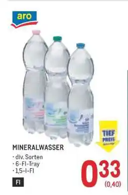 Metro Mineralwasser Angebot