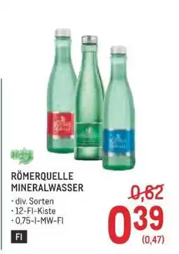 Metro Roemerquelle Mineralwasser Angebot
