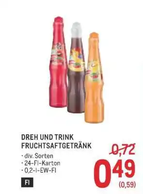 Metro DREH UND TRINK FRUCHTSAFTGETRÄNK Angebot