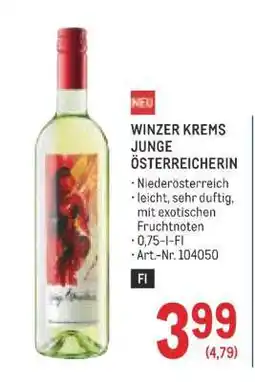 Metro Winzer Krems Junge Österreicherin Angebot
