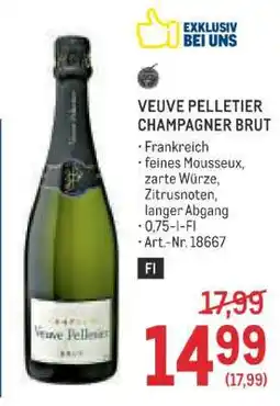Metro Veuve Pelletier Champagner Brut Angebot