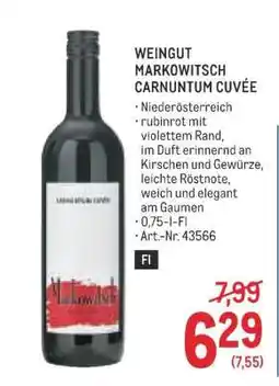 Metro WEINGUT MARKOWITSCH CARNUNTUM CUVÉE Angebot