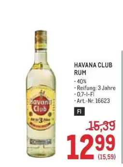 Metro Havana Club Rum Angebot