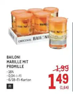 Metro Bailoni Marille mit Promille Angebot
