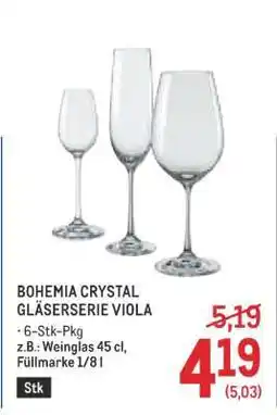 Metro BOHEMIA CRYSTAL GLÄSERSERIE VIOLA Angebot